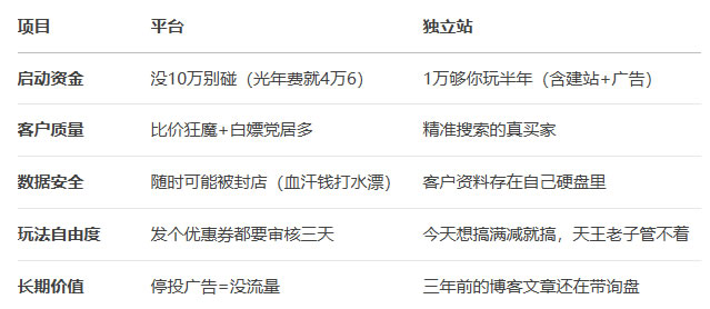 外贸SOHO创业选平台还是独立站？